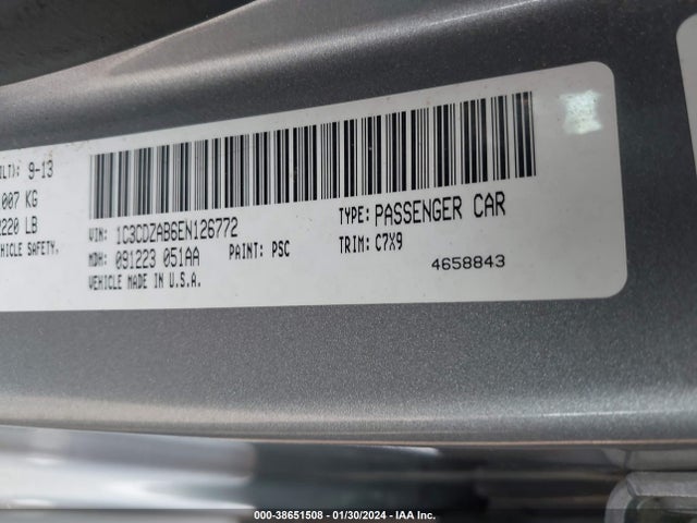 Dodge AVENGER SE 2014 1C3CDZAB6EN126772 Image 9