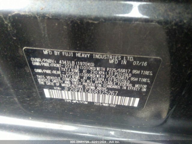 JF2GPALC4G8325267 Subaru Crosstrek 2.0i Limited