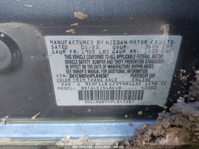 3N1CN8DV4PL849387 Nissan Versa 1.6 S Xtronic Cvt