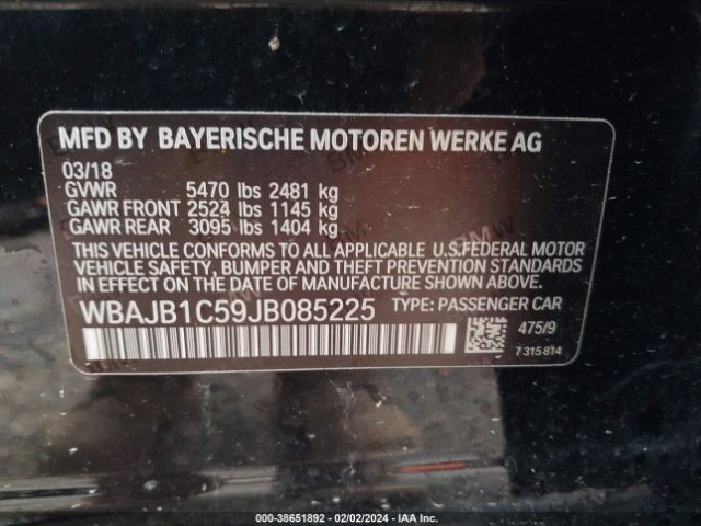 WBAJB1C59JB085225 BMW 530e Xdrive Iperformance