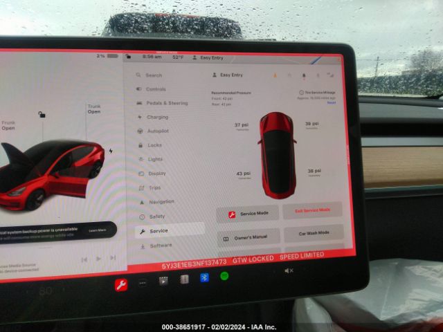 5YJ3E1EB3NF137473 Tesla Model 3 Long Range Dual Motor All-wheel Drive