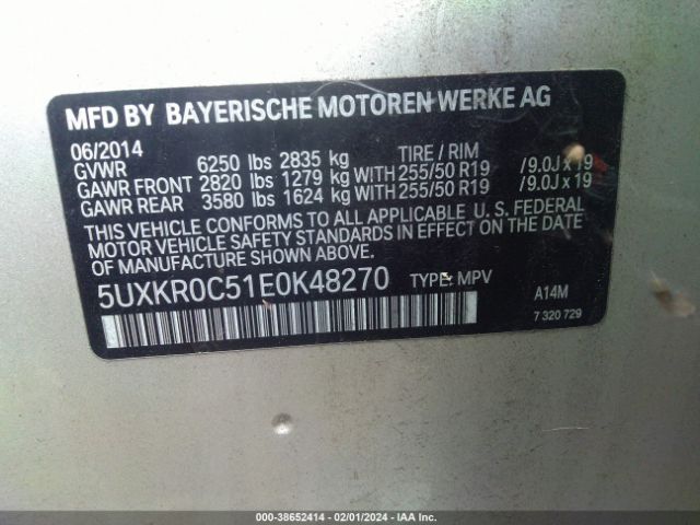 5UXKR0C51E0K48270 BMW X5 Xdrive35i