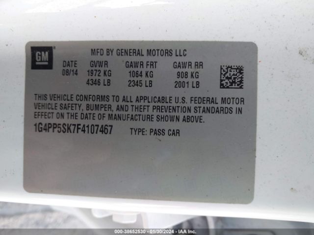 1G4PP5SK7F4107467 Buick Verano