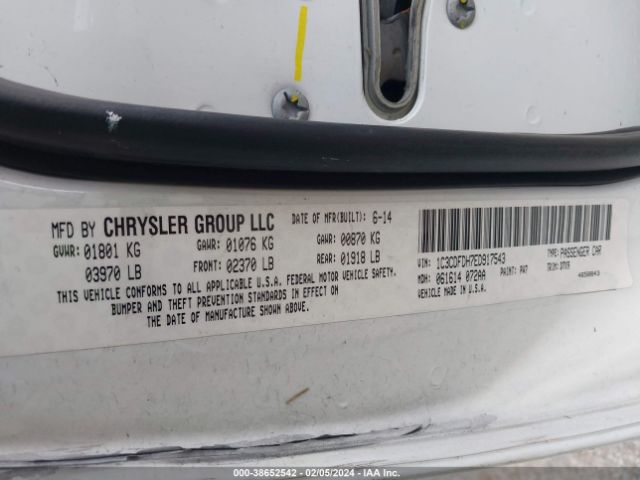1C3CDFDH7ED917543 Dodge Dart Aero