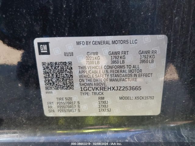 1GCVKREHXJZ253665 Chevrolet Silverado 1500 1lt