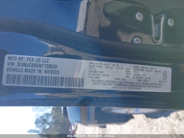 Jeep Compass Latitude Fwd 2022 3C4NJCBB5NT138520 Image 9