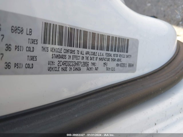 Dodge Grand Caravan Sxt 2017 2C4RDGCG3HR712856 Image 9