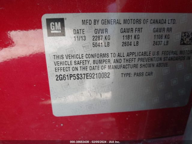2G61P5S37E9210082 Cadillac Xts Premium
