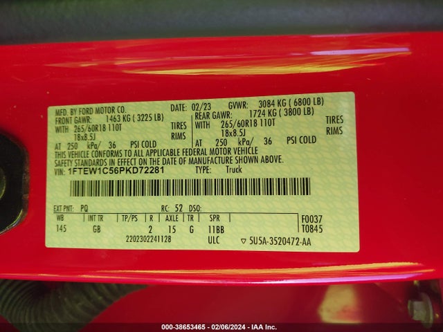 Ford F-150 Xl 2023 1FTEW1C56PKD72281 Image 9
