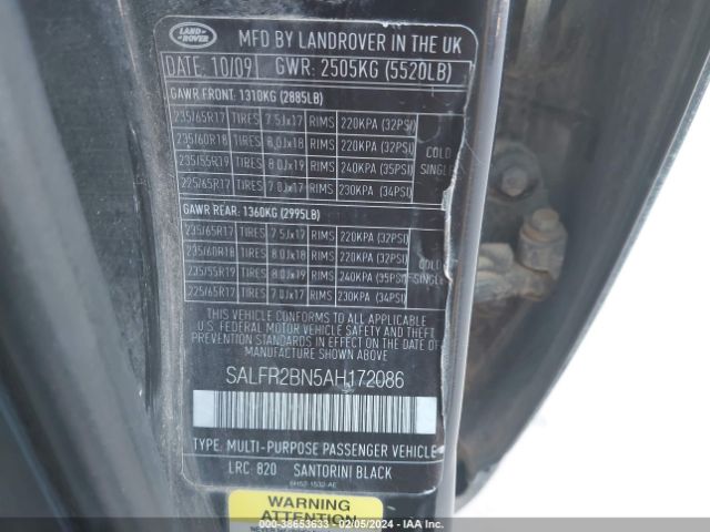 2010 LAND ROVER LR2 SALFR2BN5AH172086 Photo 8