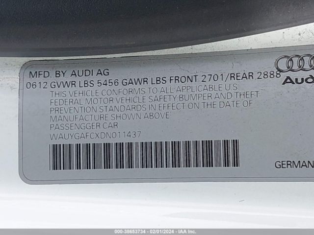 2013 AUDI A7 WAUYGAFCXDN011437 Photo 8