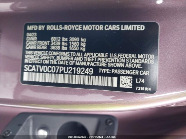 SCATV0C07PU219249 Rolls-Royce Ghost