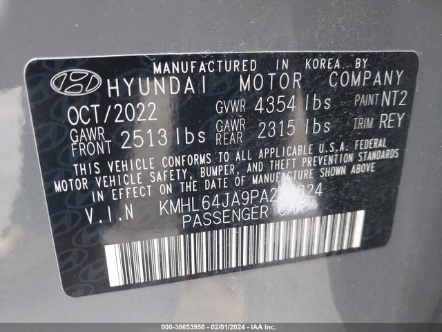 Hyundai SONATA SEL 2023 KMHL64JA9PA281824 Image 9
