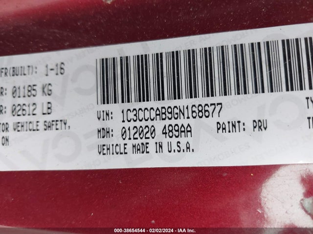 Chrysler 200 Limited 2016 1C3CCCAB9GN168677 Image 9
