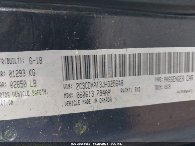 2C3CDXAT3JH325648 Dodge Charger Police Rwd