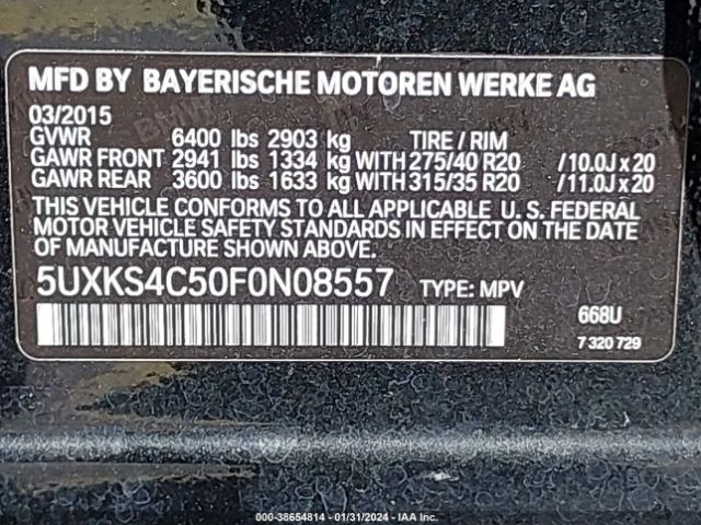 5UXKS4C50F0N08557 BMW X5 Xdrive35d