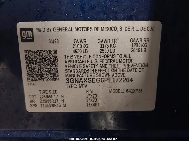 Chevrolet Equinox Awd Ls 2023 3GNAXSEG6PL172264 Image 9