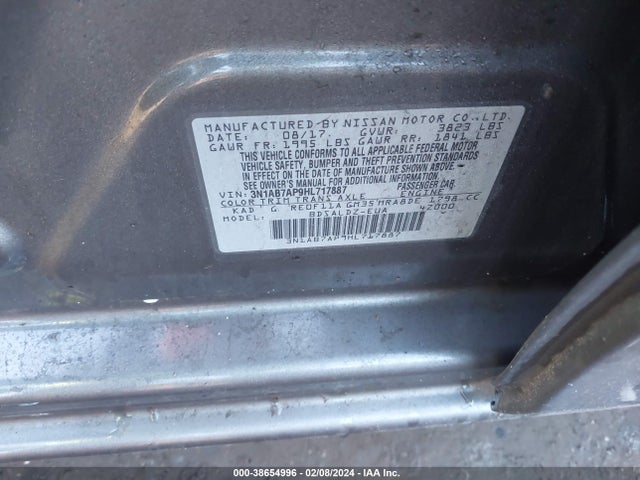 Nissan SENTRA SV 2017 3N1AB7AP9HL717887 Image 9