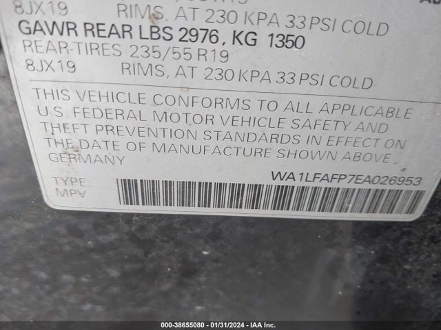 Audi Q5 2.0t Premium 2014 WA1LFAFP7EA026953 Image 9