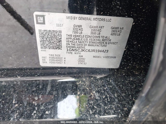 Chevrolet Suburban Premier 2018 1GNSCJKC6JR194423 Image 9