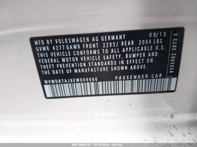 WVWDB7AJ9EW009666 Volkswagen Golf 2.5l