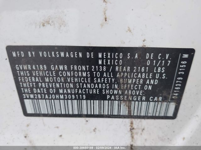 3VW2B7AJ0HM309119 Volkswagen Jetta 1.4t S