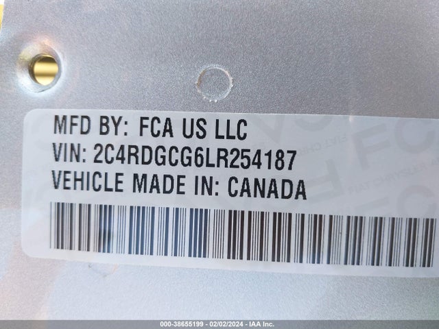 Dodge Grand Caravan Sxt 2020 2C4RDGCG6LR254187 Image 9