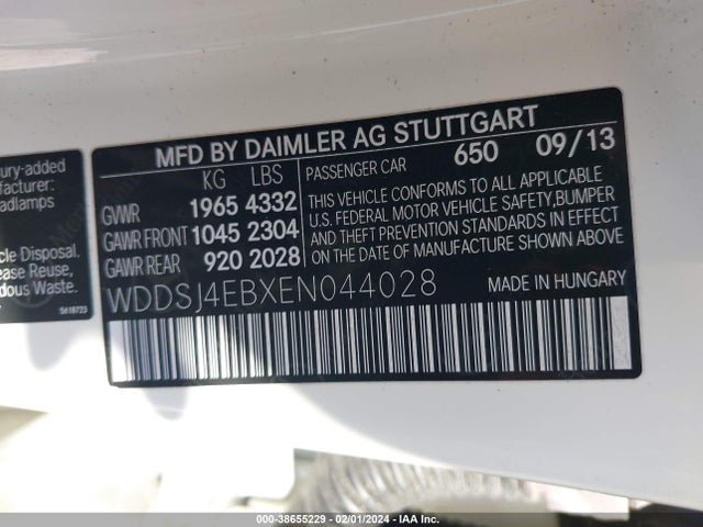 Mercedes-Benz CLA 250 2014 WDDSJ4EBXEN044028 Image 9