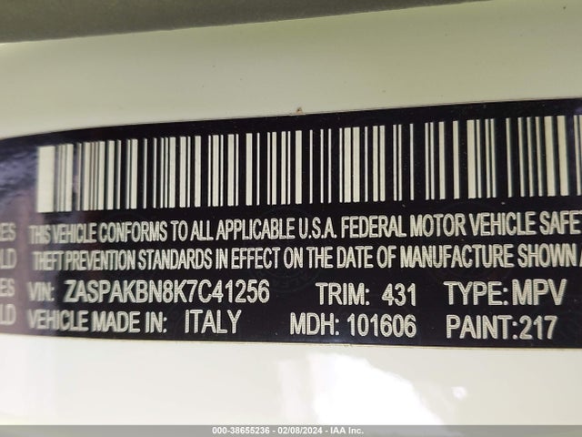 ZASPAKBN8K7C41256 Alfa Romeo Stelvio Ti Awd
