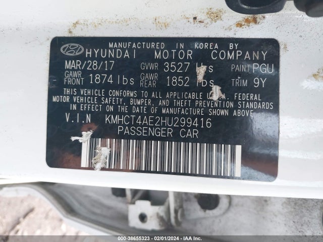 Hyundai Accent Value Edition 2017 KMHCT4AE2HU299416 Image 9