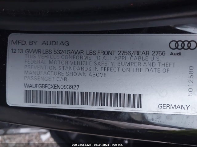 WAUFGBFCXEN093927 Audi A6 3.0t Premium Plus