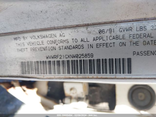 1992 VOLKSWAGEN JETTA WVWRF21GXNW025859 Photo 8