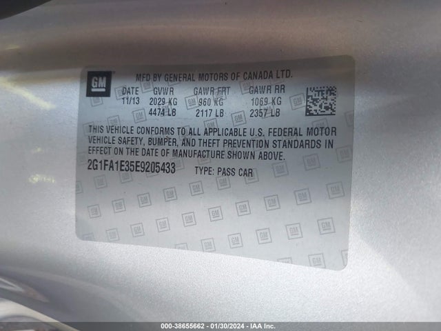 Chevrolet Camaro 2ls 2014 2G1FA1E35E9205433 Image 9