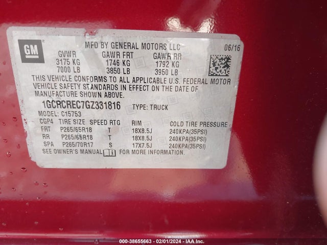 Chevrolet Silverado 1500 1lt 2016 1GCRCREC7GZ331816 Image 9