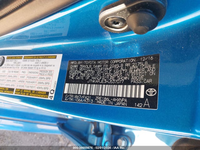 Toyota COROLLA IM 2017 JTNKARJE3HJ537077 Image 9