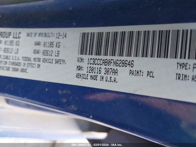 Chrysler 200 Limited 2015 1C3CCCAB0FN628646 Image 9