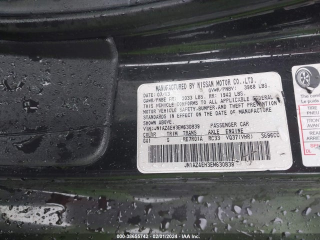 JN1AZ4EH3EM630839 Nissan 370Z