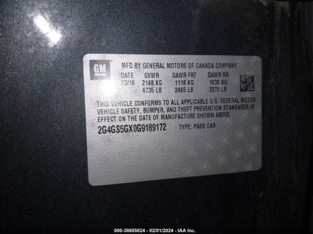2G4GS5GX0G9189172 Buick Regal Turbo Premium Ii