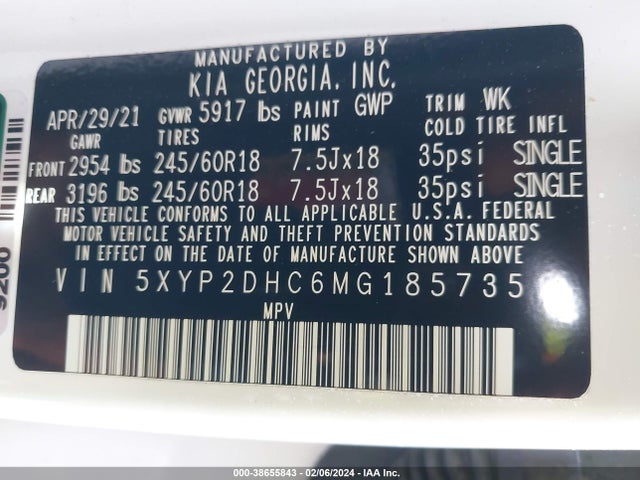 KIA Telluride Lx 2021 5XYP2DHC6MG185735 Image 9