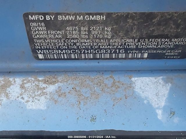 2017 BMW M3 WBS8M9C57H5G83716 Photo 8