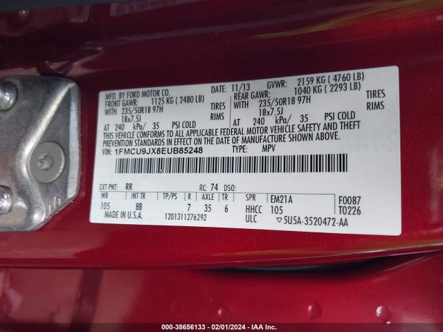 Ford Escape Titanium 2014 1FMCU9JX8EUB85248 Image 9