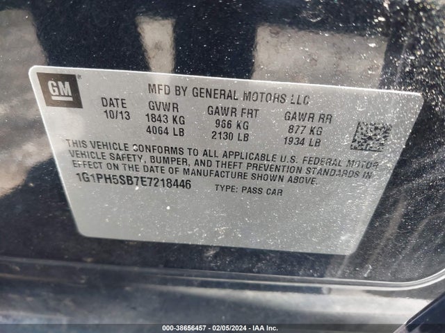 Chevrolet Cruze Eco Auto 2014 1G1PH5SB7E7218446 Image 9