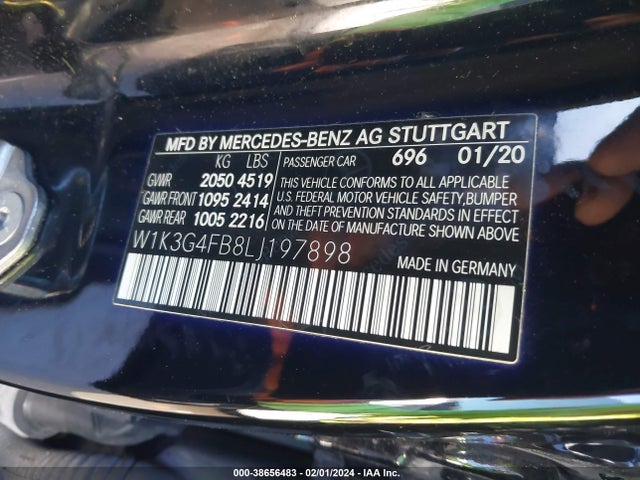 W1K3G4FB8LJ197898 Mercedes-Benz A 220 4matic
