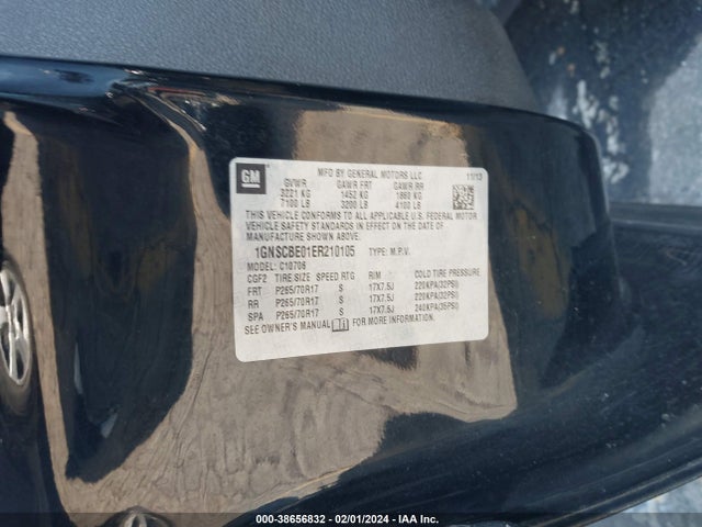 Chevrolet Tahoe Lt 2014 1GNSCBE01ER210105 Image 9