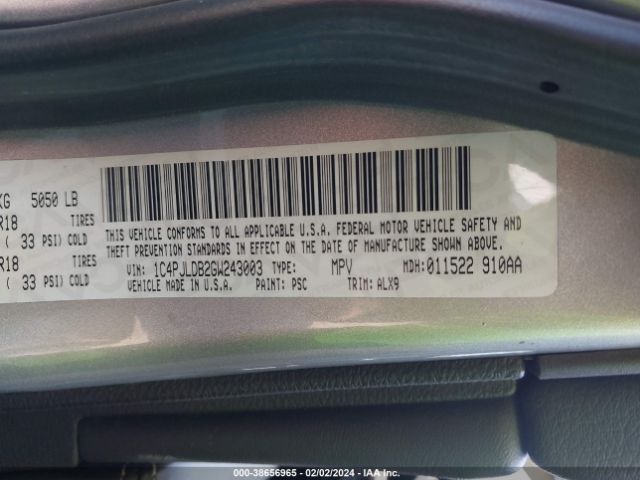1C4PJLDB2GW243003 Jeep Cherokee Limited