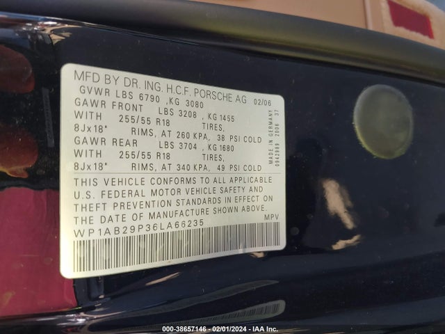 2006 PORSCHE CAYENNE WP1AB29P36LA66235 Photo 8