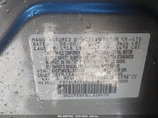 Nissan Kicks S Xtronic Cvt 2020 3N1CP5BV3LL512473 Image 9