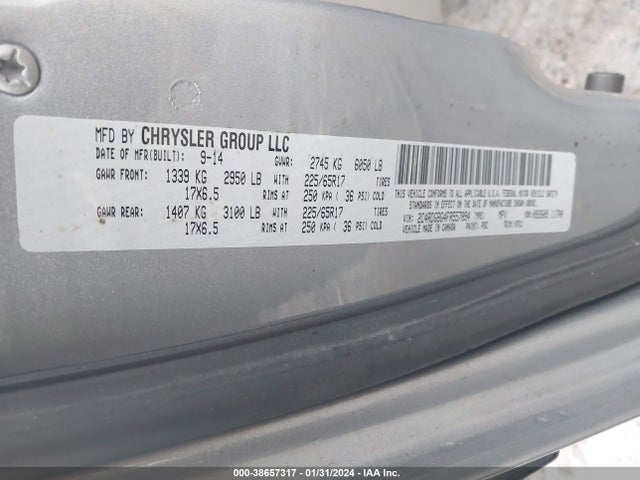 Dodge Grand Caravan Avp/se 2015 2C4RDGBG4FR557894 Image 9