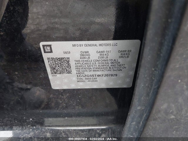 Chevrolet MALIBU RS 2019 1G1ZG5ST4KF207829 Image 9