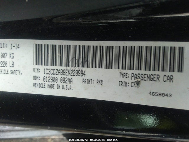 Dodge AVENGER SE 2014 1C3CDZAB8EN228994 Image 9